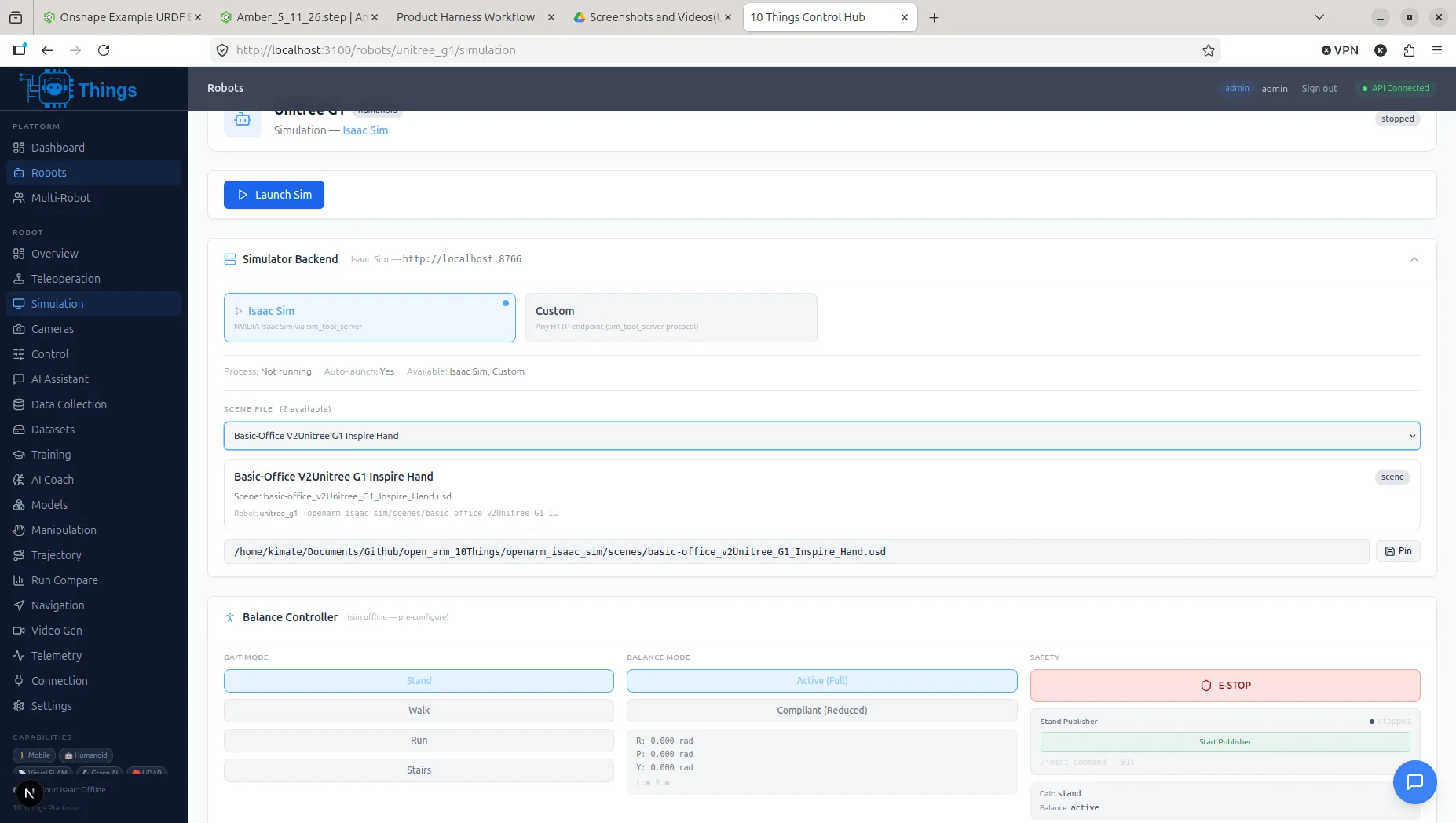 10Things export view for generating robot-ready deployment assets